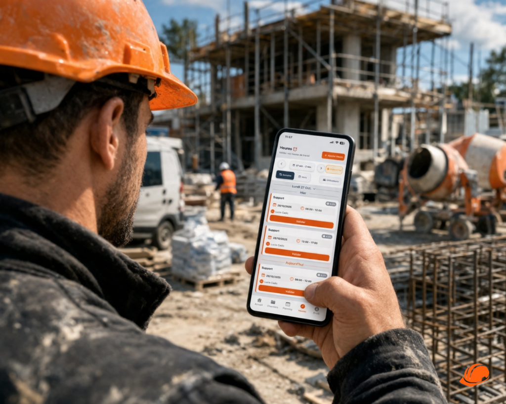 Gestion des heures à travers l'application BatiSimply