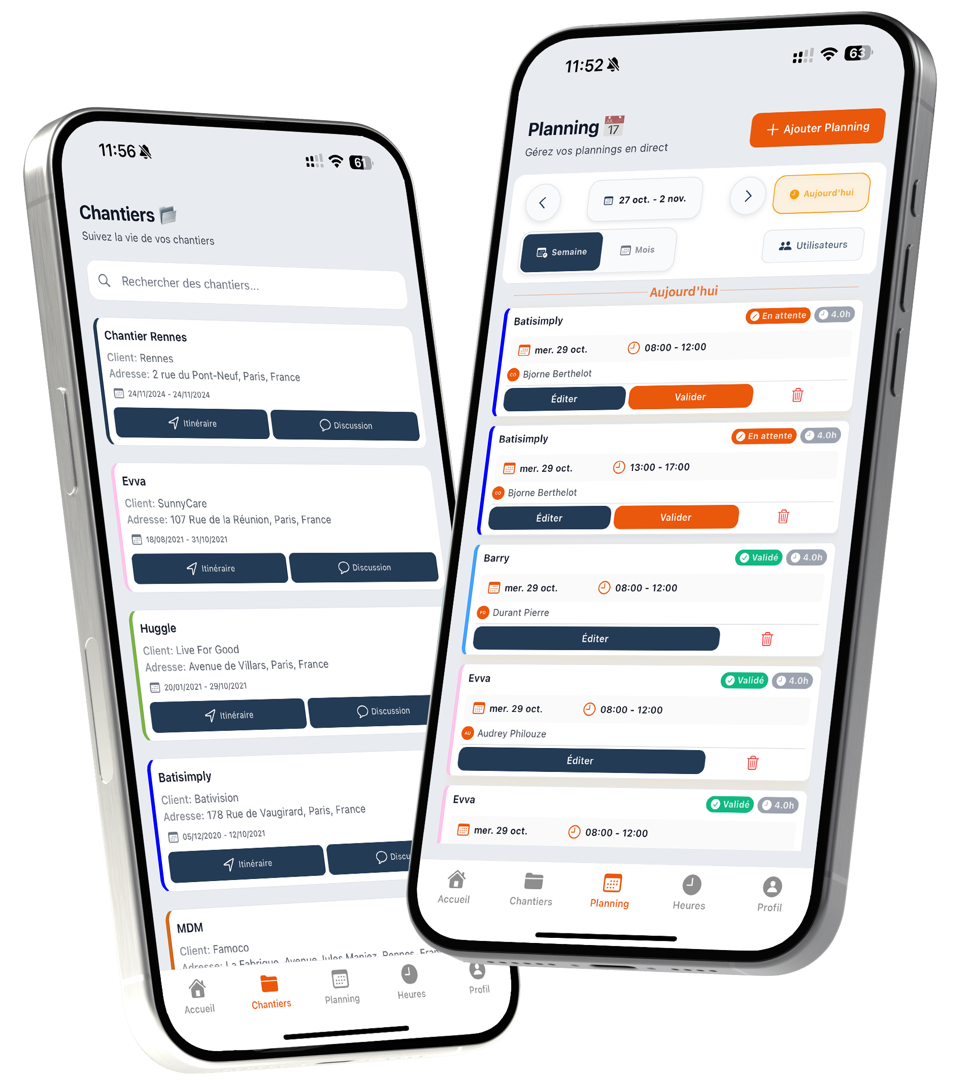 Batisimply application chantier BTP