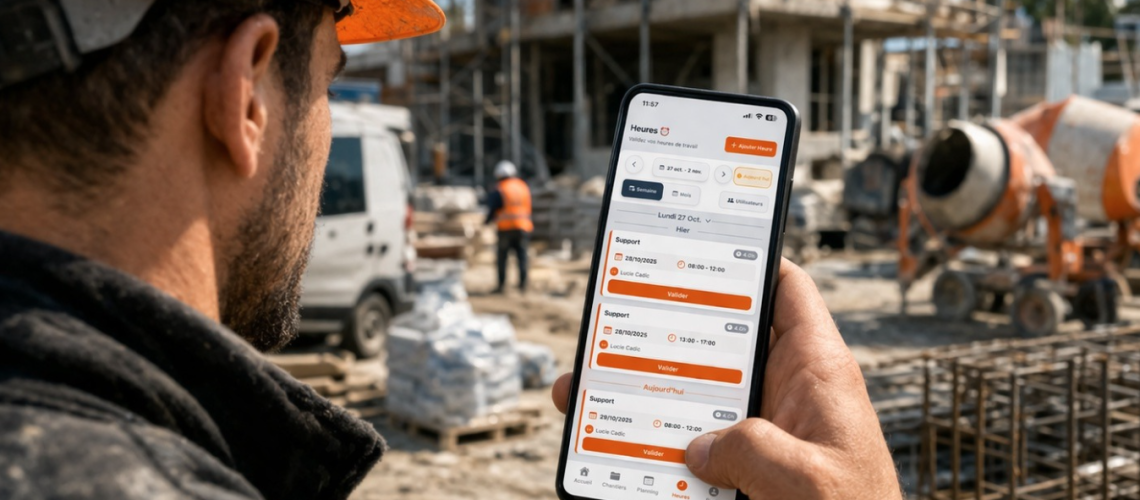 Gestion des heures à travers l'application BatiSimply